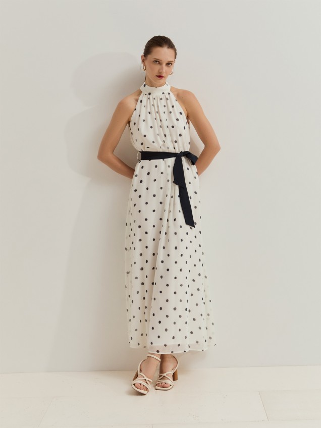 Vestido Comprido com Decote Halter