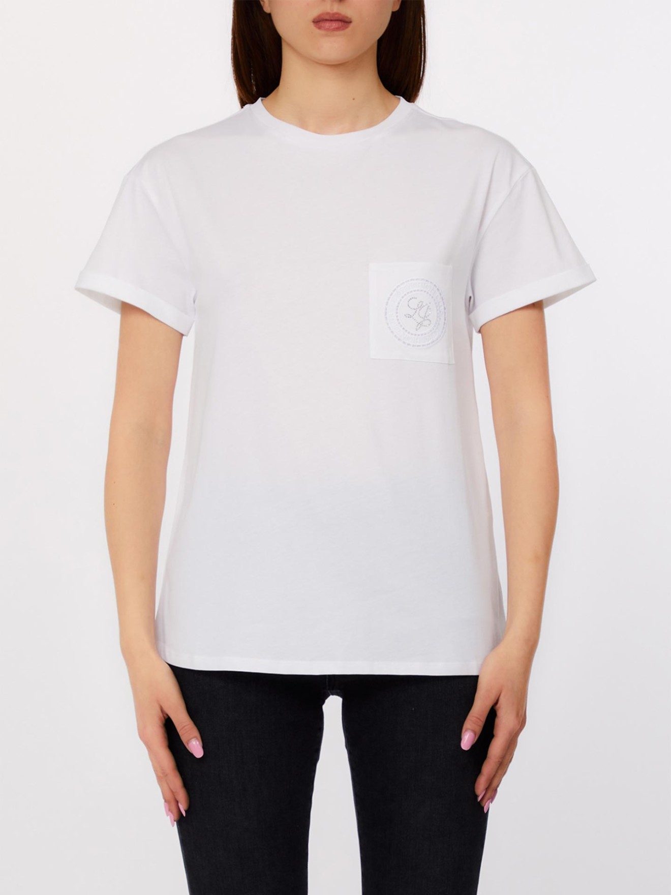 T-Shirt com Bolso e Logótipo