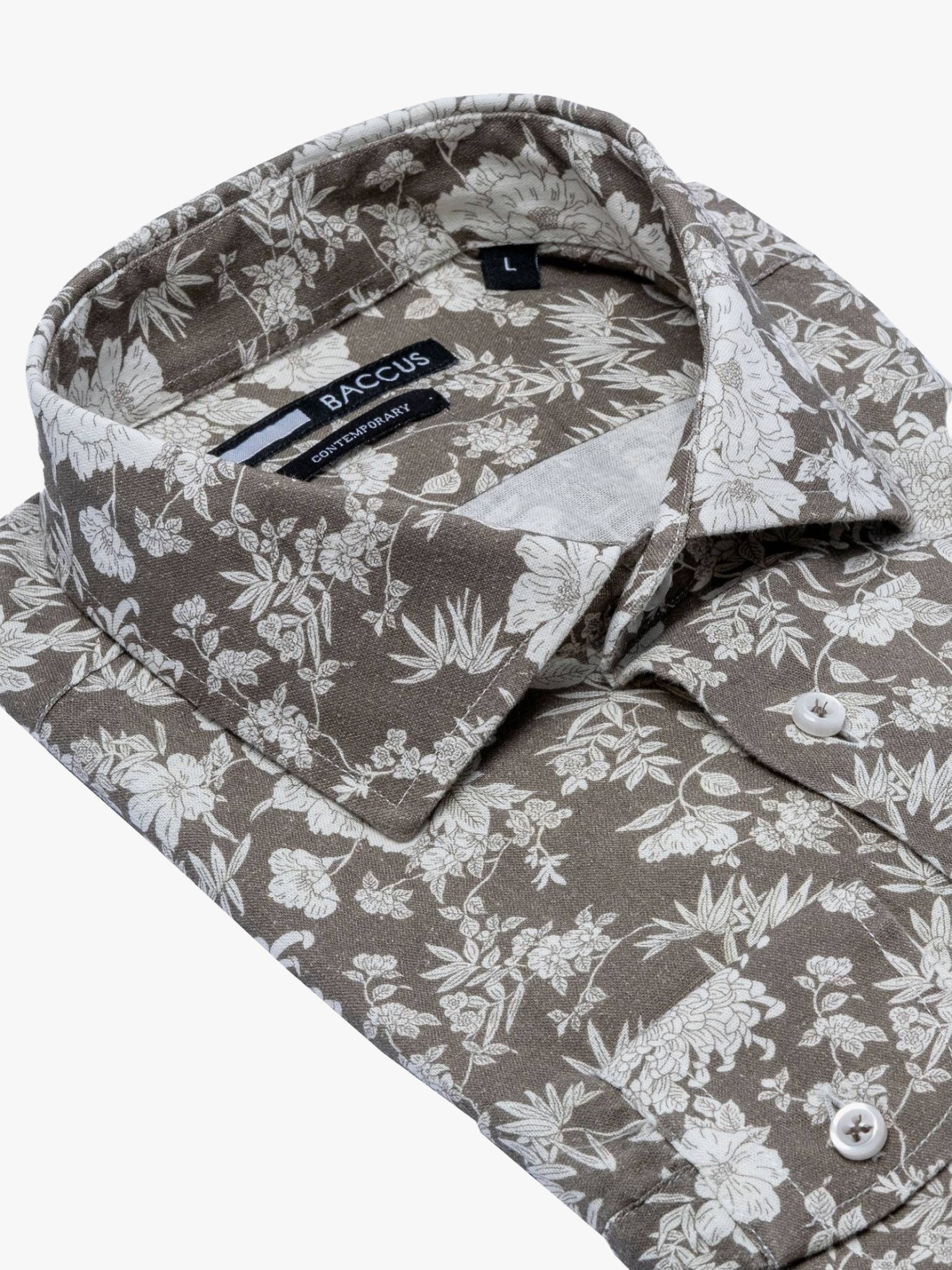 Camisa de Manga Comprida com Padrão Floral