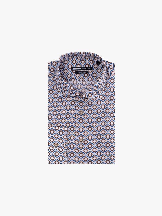 Camisa de Manga Comprida com Padr�o