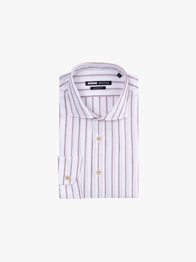 Camisa de Manga Comprida �s Riscas