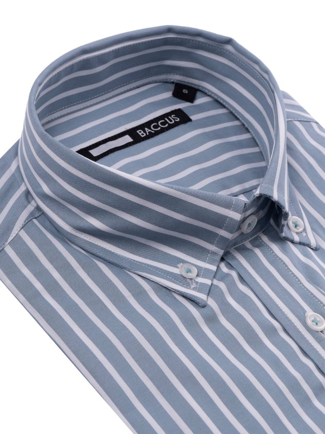 Camisa de Manga Comprida às Riscas