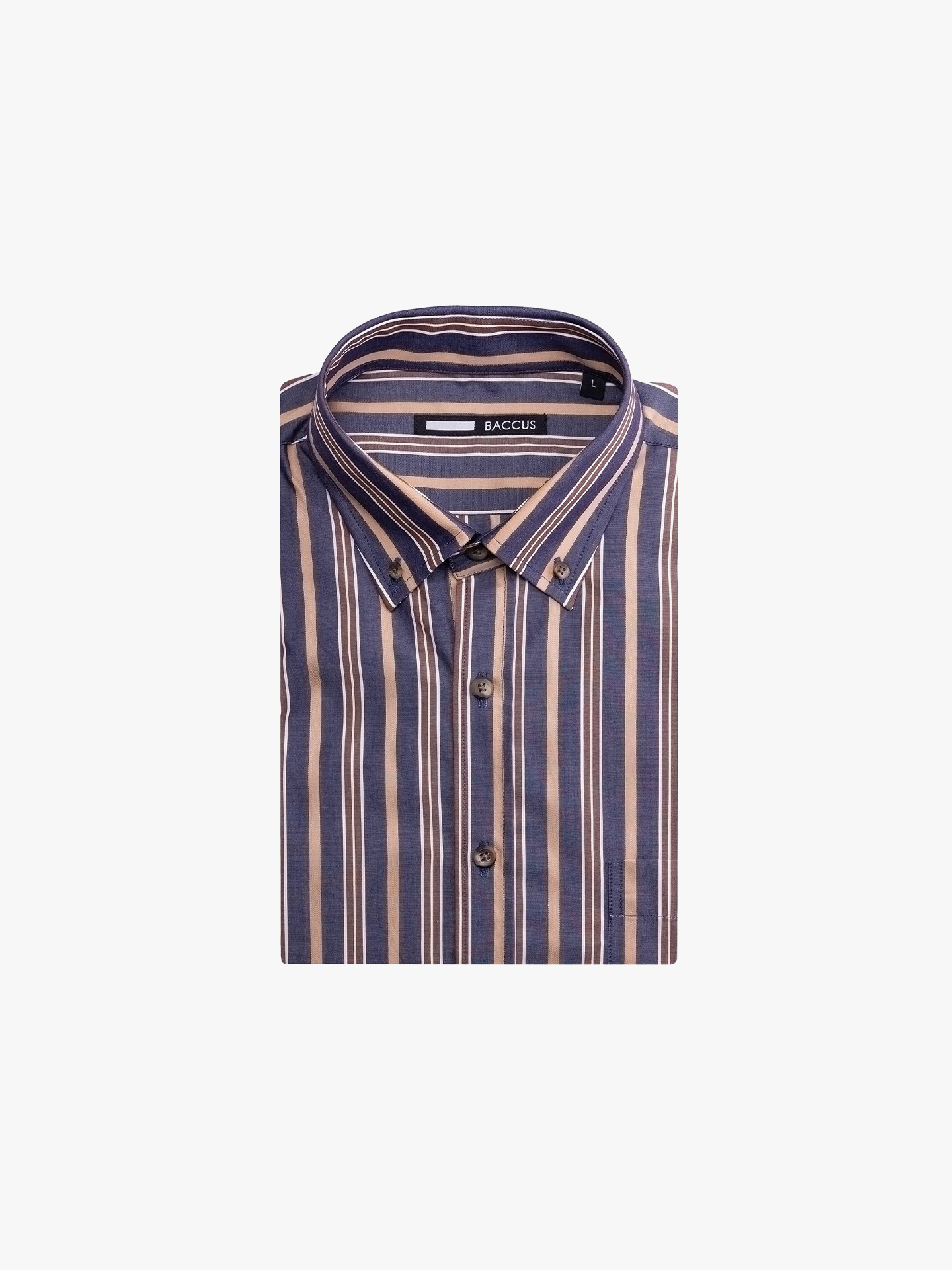 Camisa de Manga Curta às Riscas
