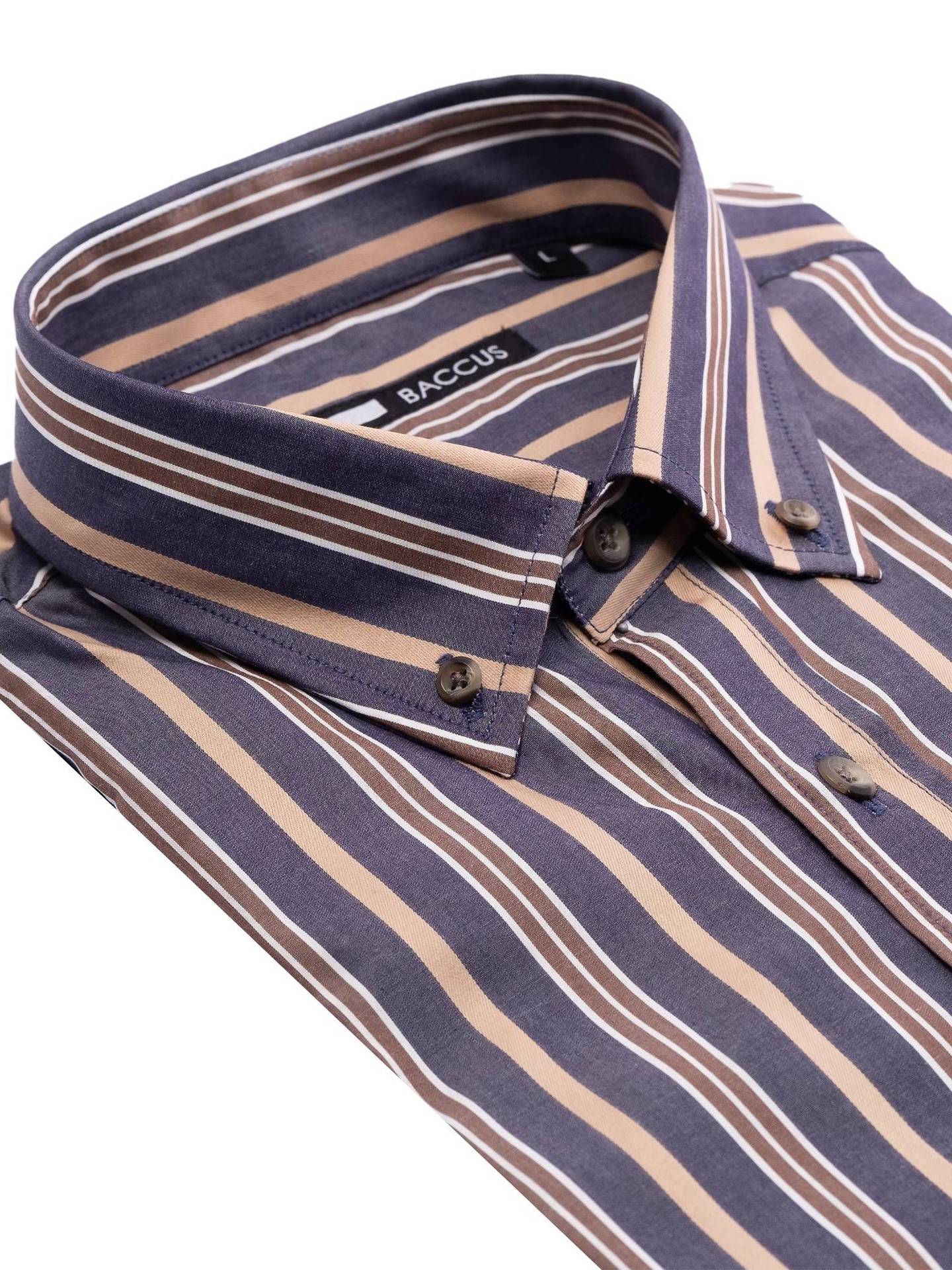 Camisa de Manga Curta às Riscas
