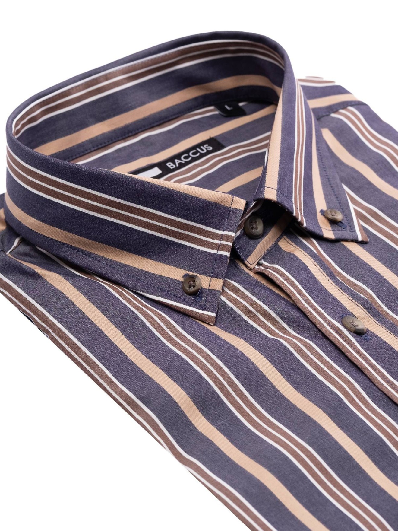 Camisa de Manga Curta �s Riscas