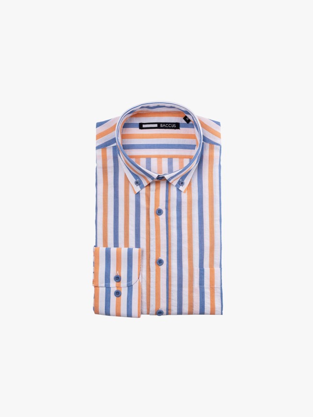 Camisa de Manga Comprida às Riscas