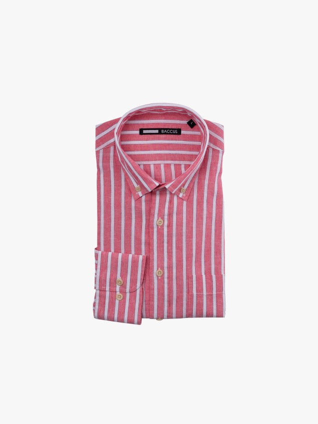 Camisa de Manga Comprida �s Riscas