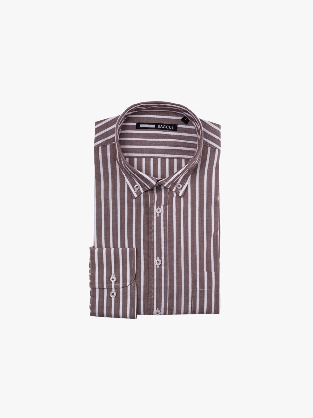 Camisa de Manga Comprida às Riscas