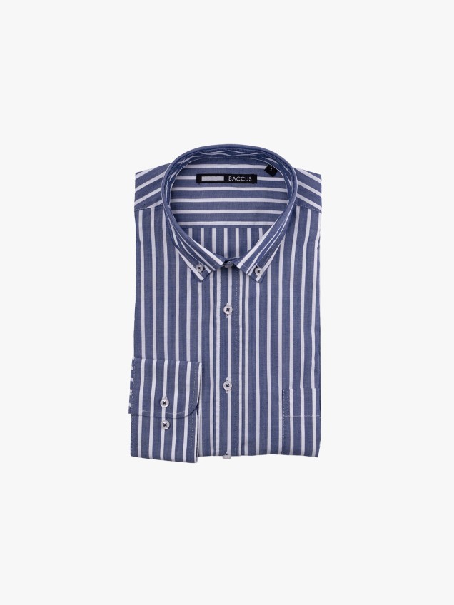 Camisa de Manga Comprida �s Riscas