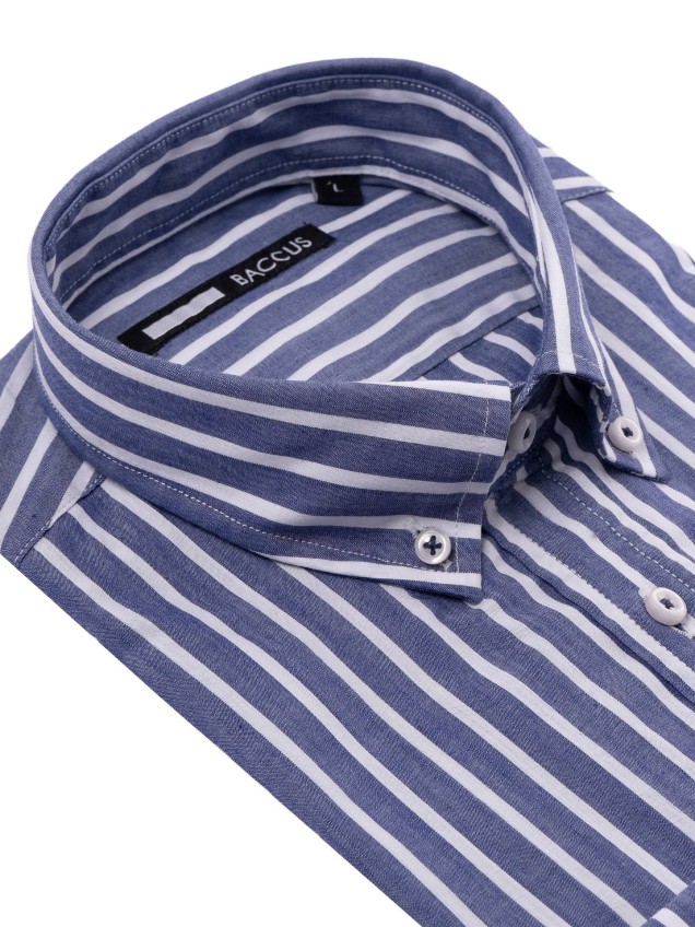 Camisa de Manga Comprida às Riscas