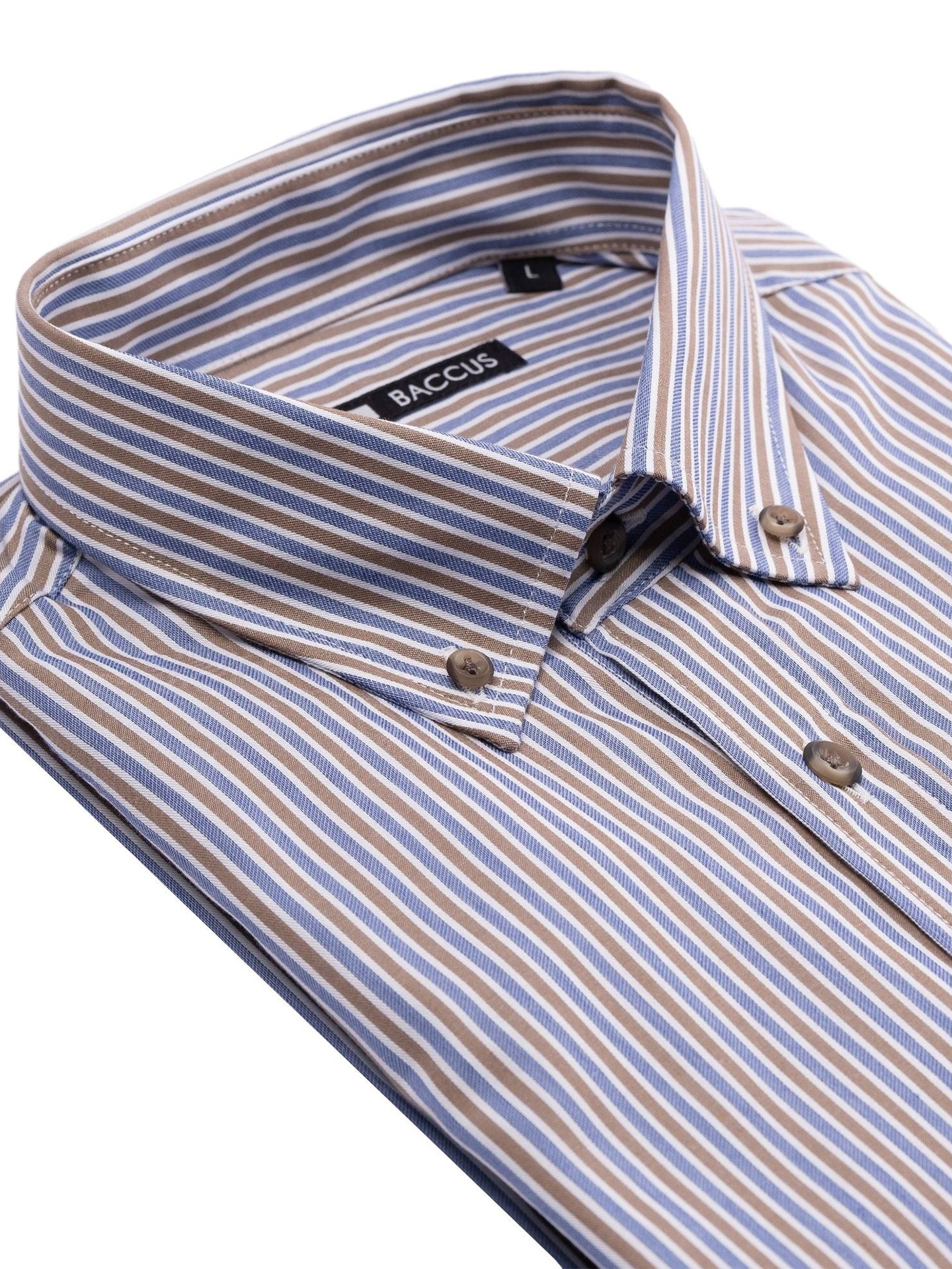 Camisa de Manga Curta às Riscas