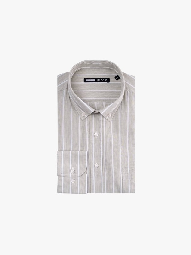 Camisa de Manga Comprida às Riscas