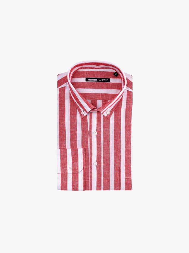 Camisa de Manga Comprida �s Riscas