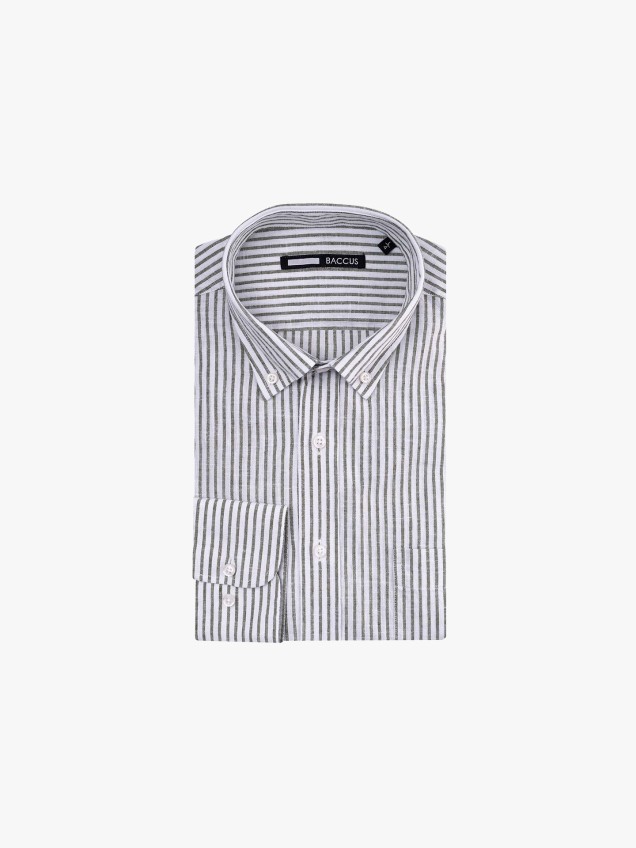 Camisa de Manga Comprida às Riscas