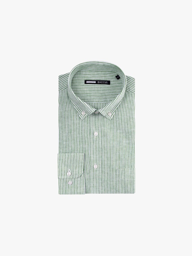 Camisa de Manga Comprida �s Riscas
