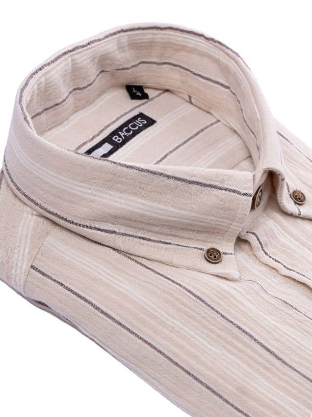 Camisa de Manga Comprida às Riscas