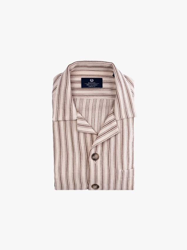 Camisa de Manga Comprida �s Riscas