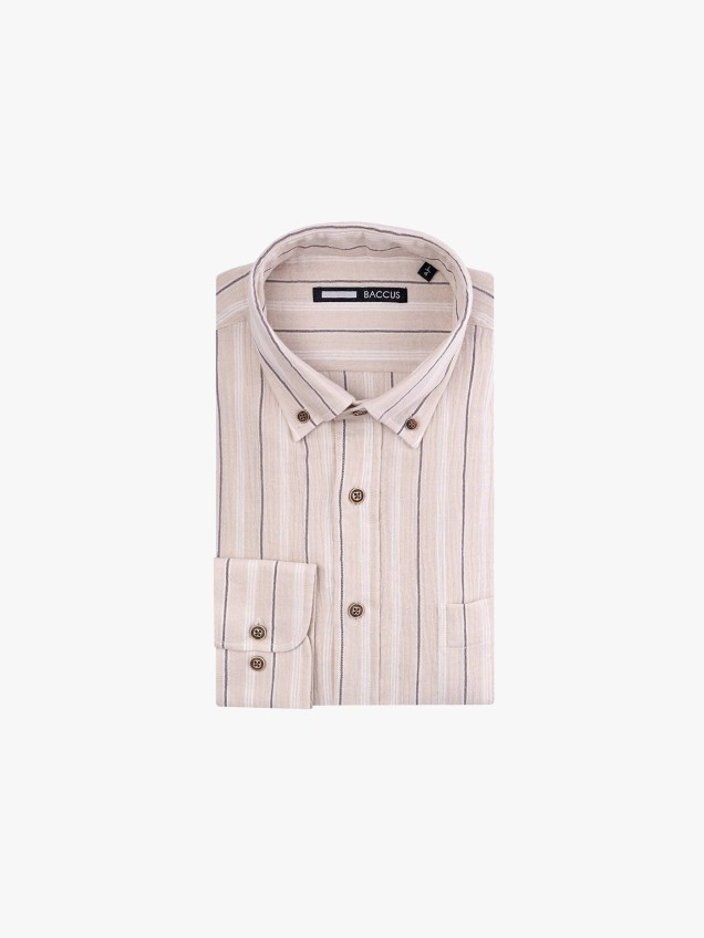 Camisa de Manga Comprida �s Riscas