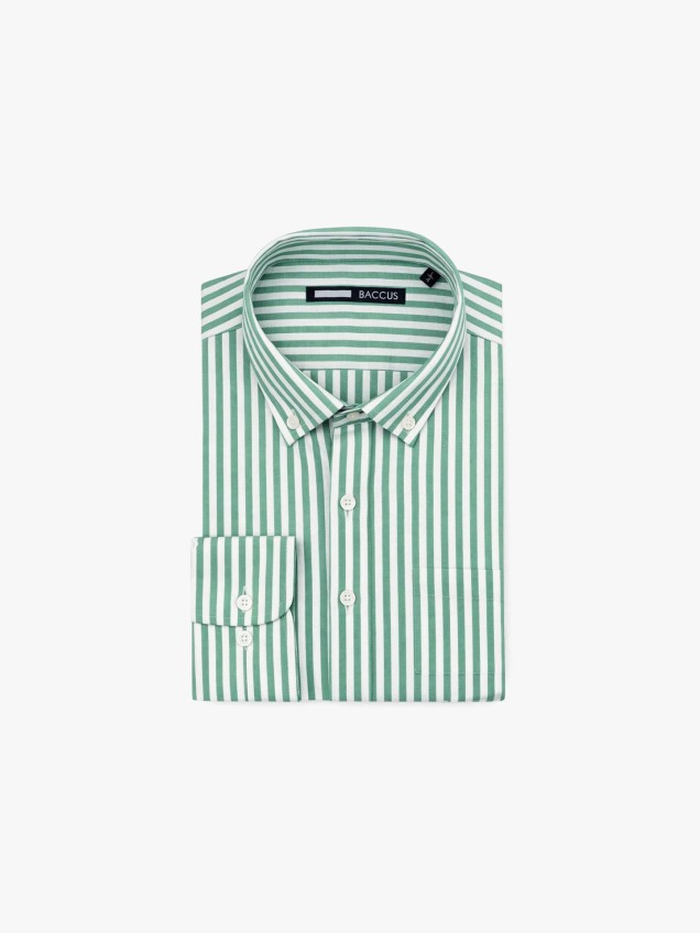 Camisa de Manga Comprida �s Riscas