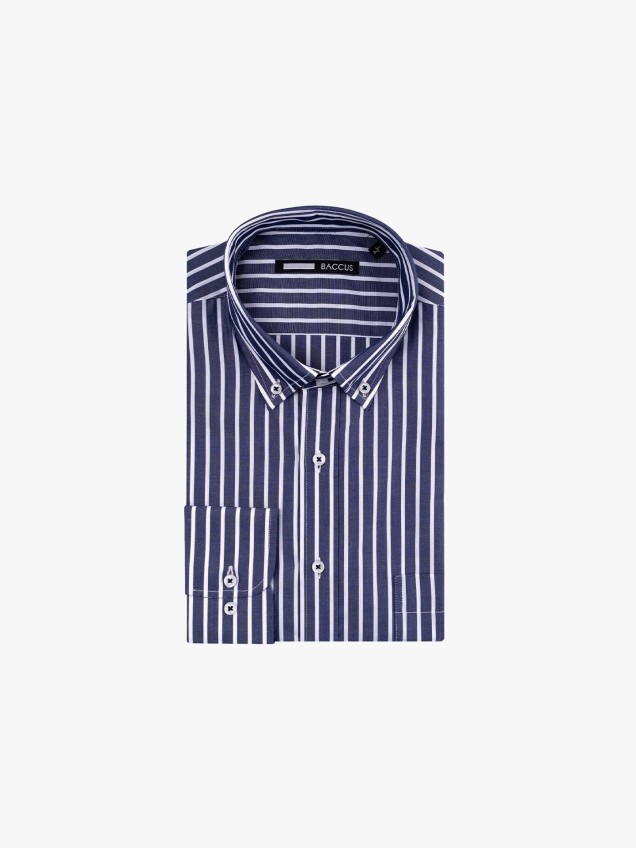 Camisa de Manga Comprida às Riscas