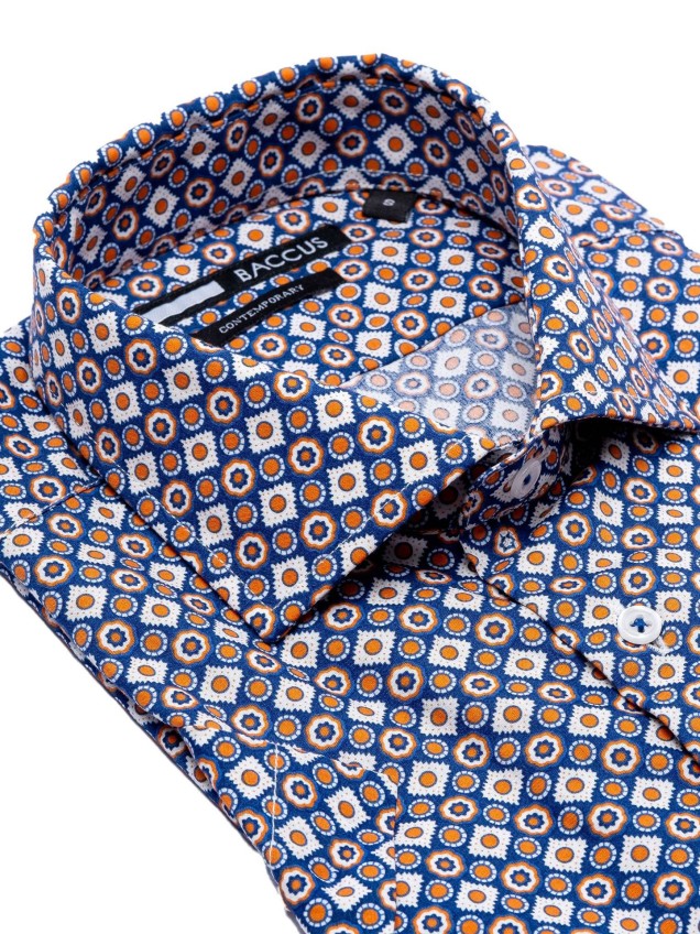 Camisa de Manga Curta com Padrão