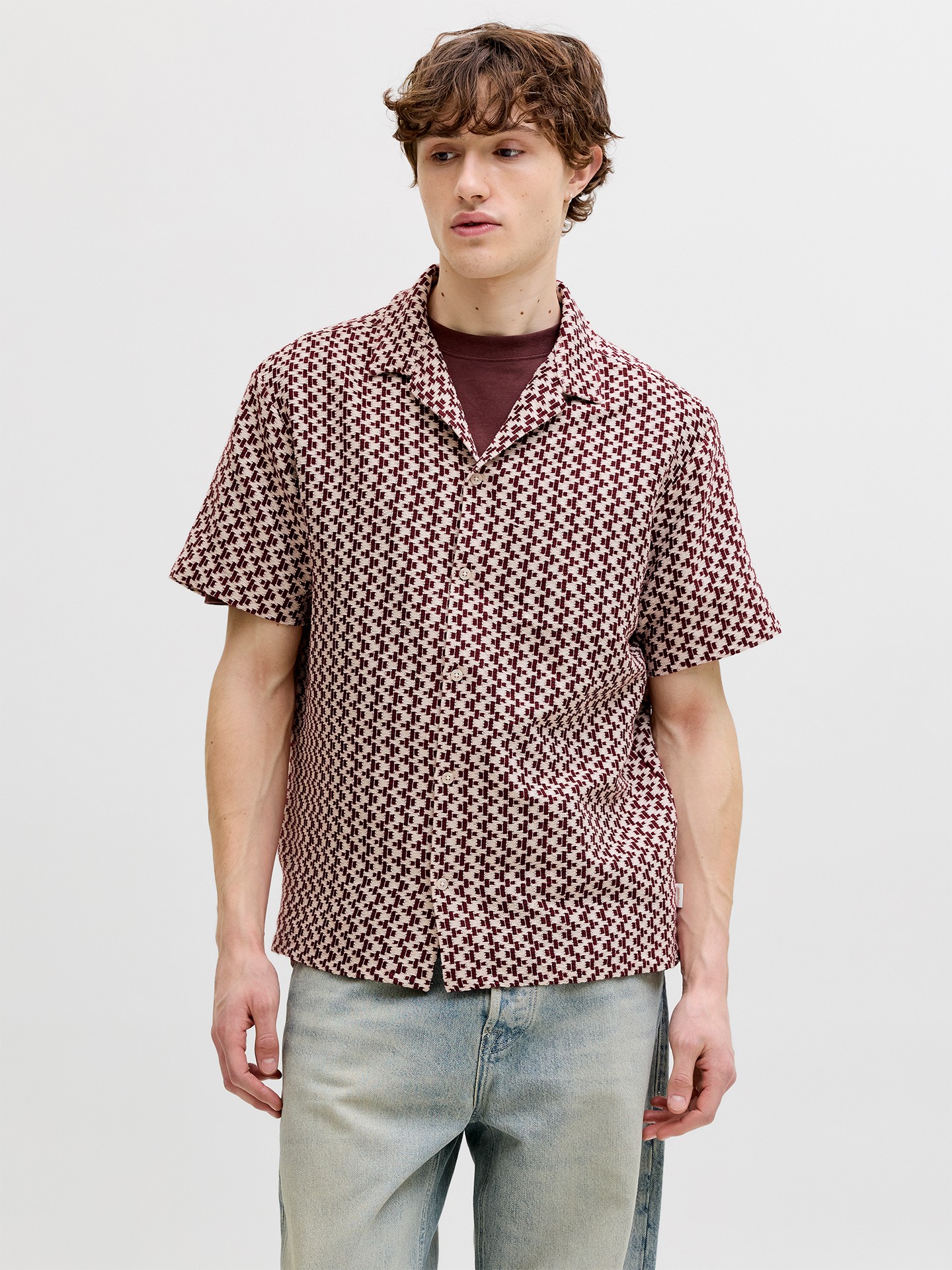 Camisa de Manga Curta com Padrão