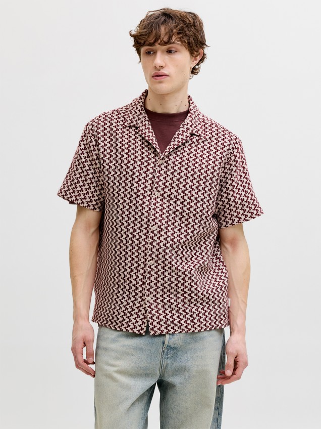 Camisa de Manga Curta com Padrão