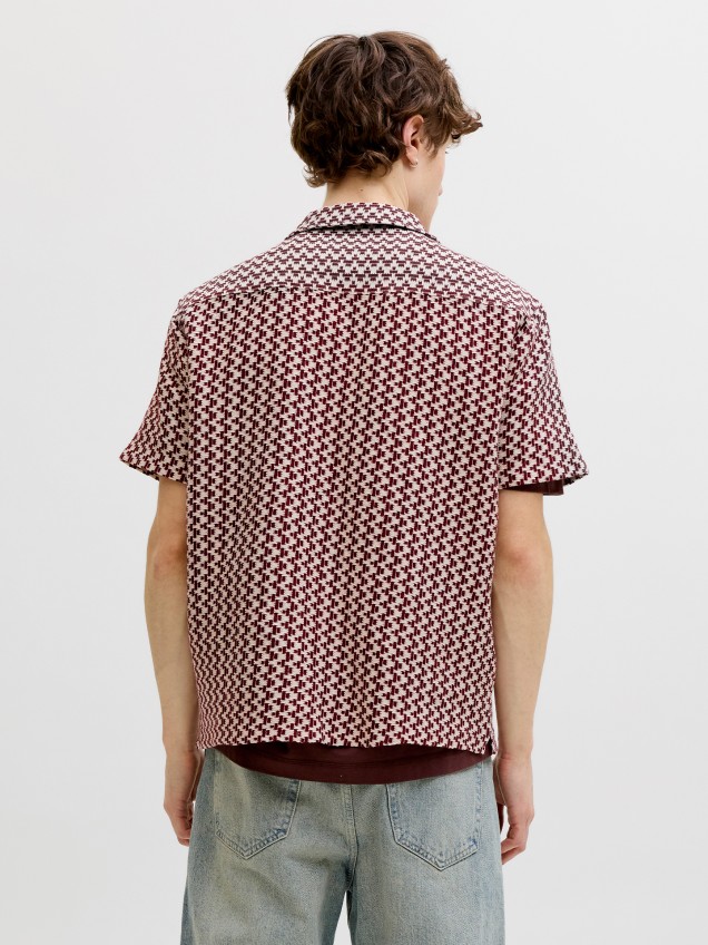 Camisa de Manga Curta com Padrão