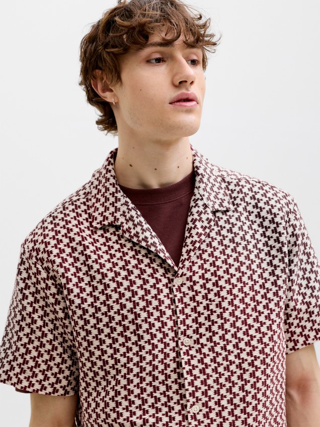 Camisa de Manga Curta com Padrão