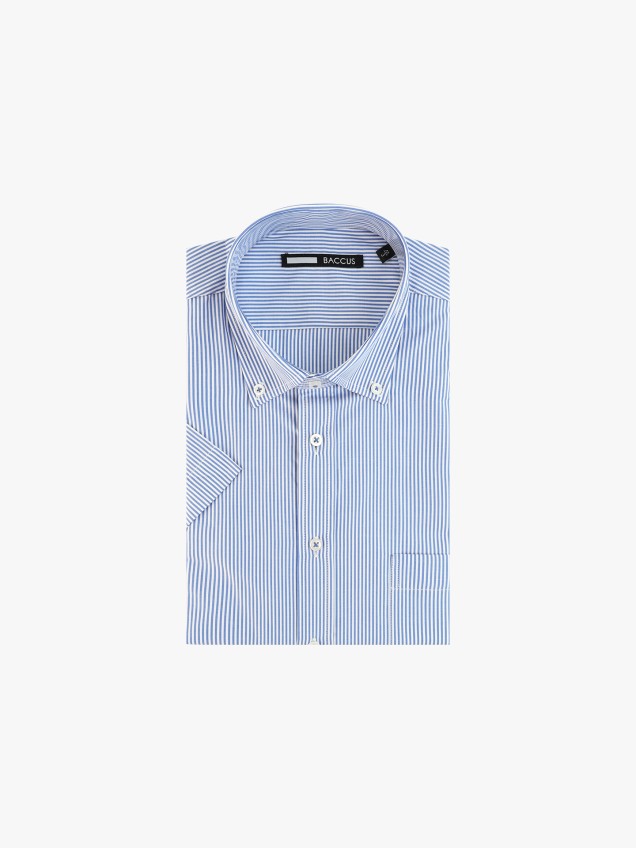 Camisa de Manga Curta �s Riscas