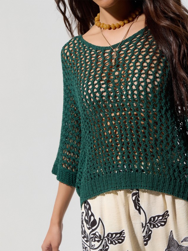 Camisola de Malha Perfurada
