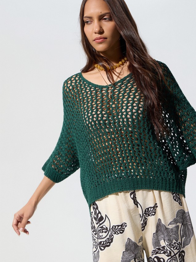 Camisola de Malha Perfurada