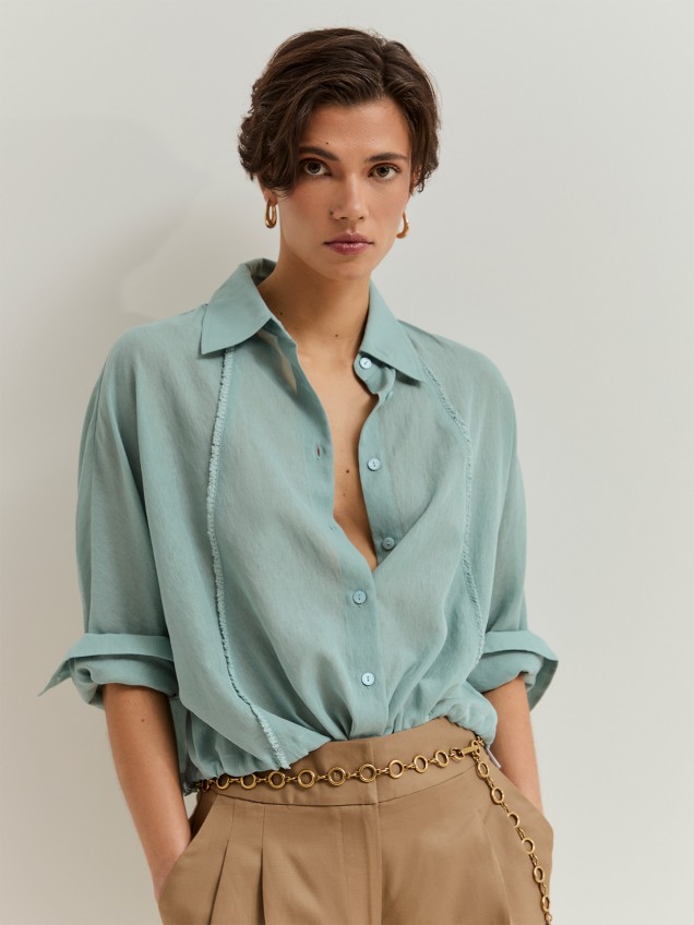 Camisa com Manga Morcego