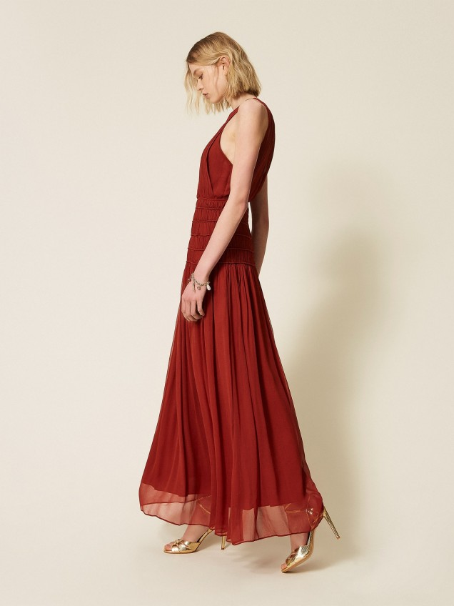 Vestido Comprido Franzido