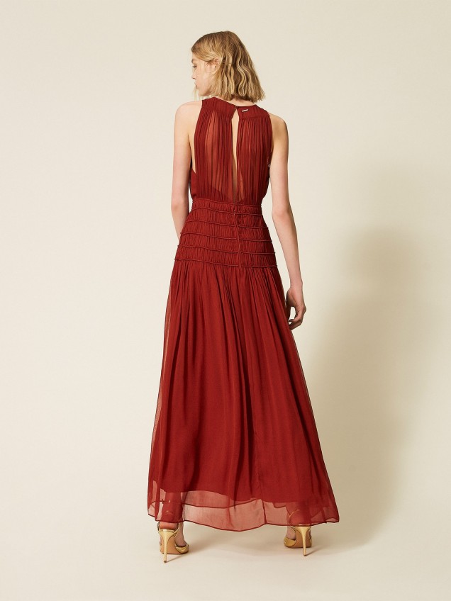 Vestido Comprido Franzido