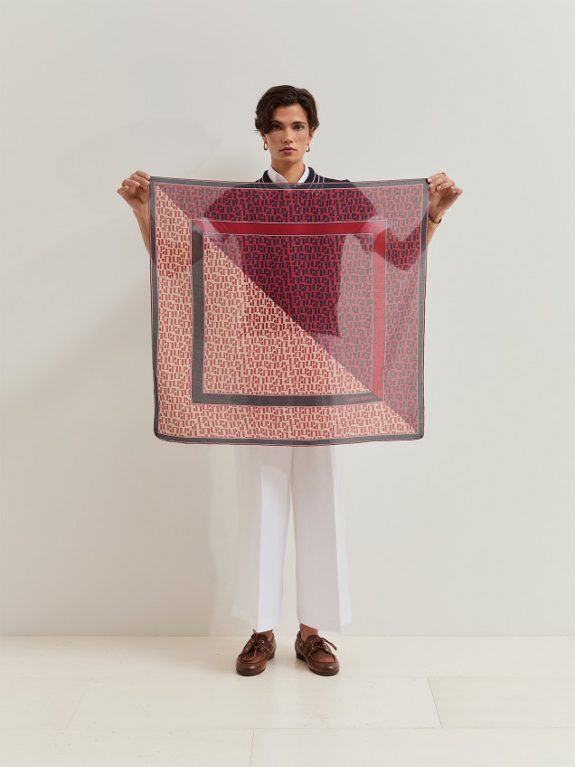 Len�o Quadrado com Estampado