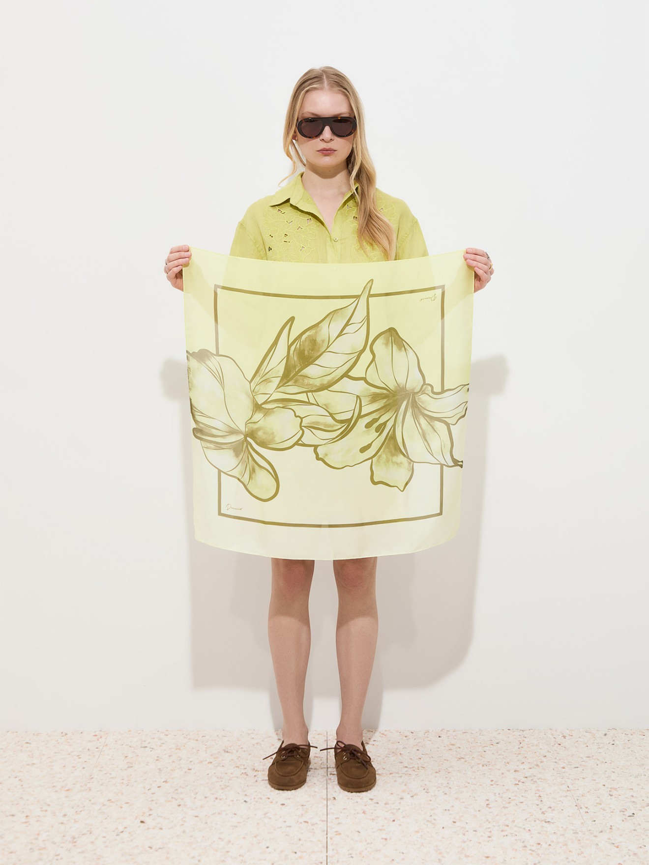 Len�o Quadrado com Estampado