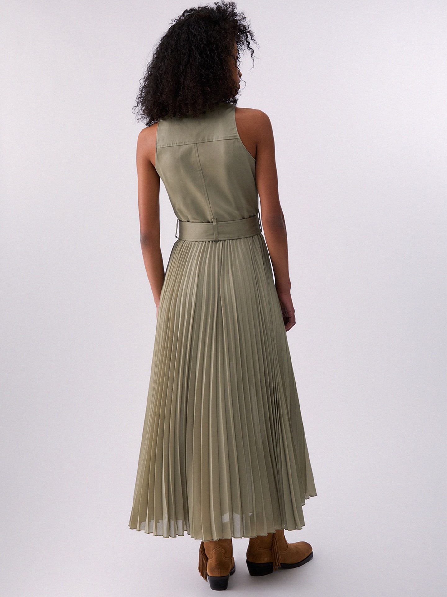 Vestido Comprido Plissado