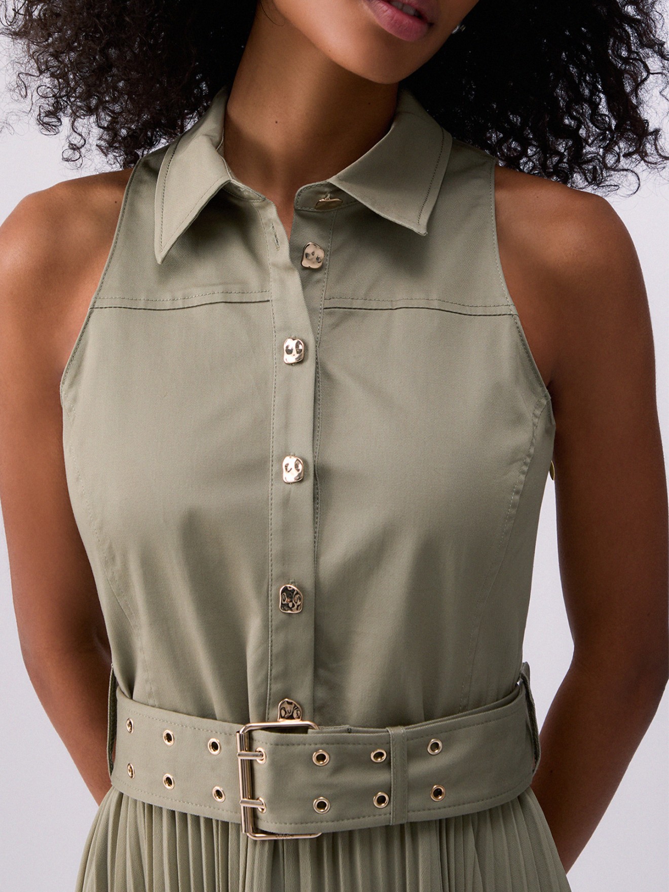 Vestido Comprido Plissado