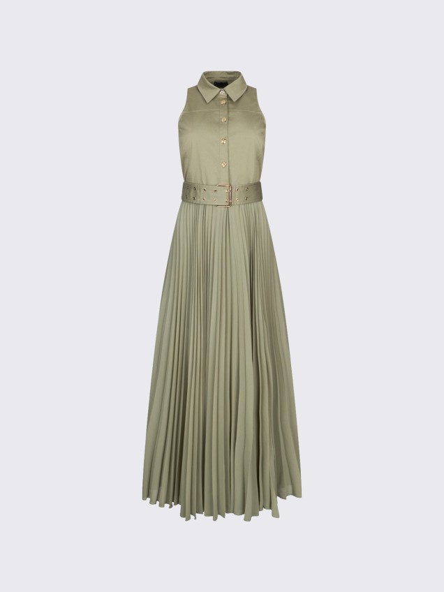 Vestido Comprido Plissado