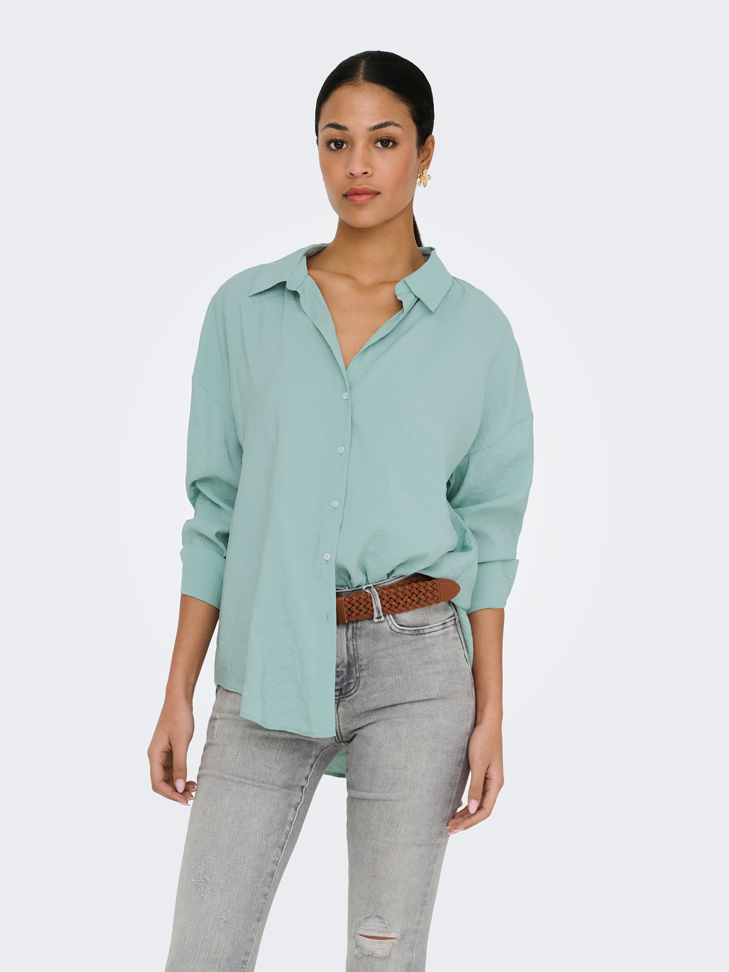 Camisa Oversized de Manga Comprida