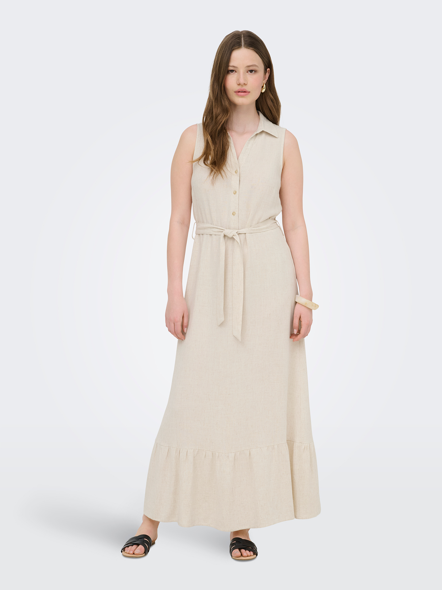 Vestido Maxi com Cinto