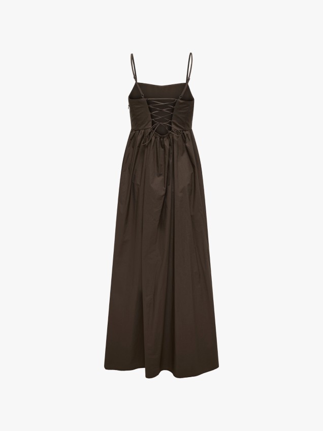 Vestido Comprido com Decote em U