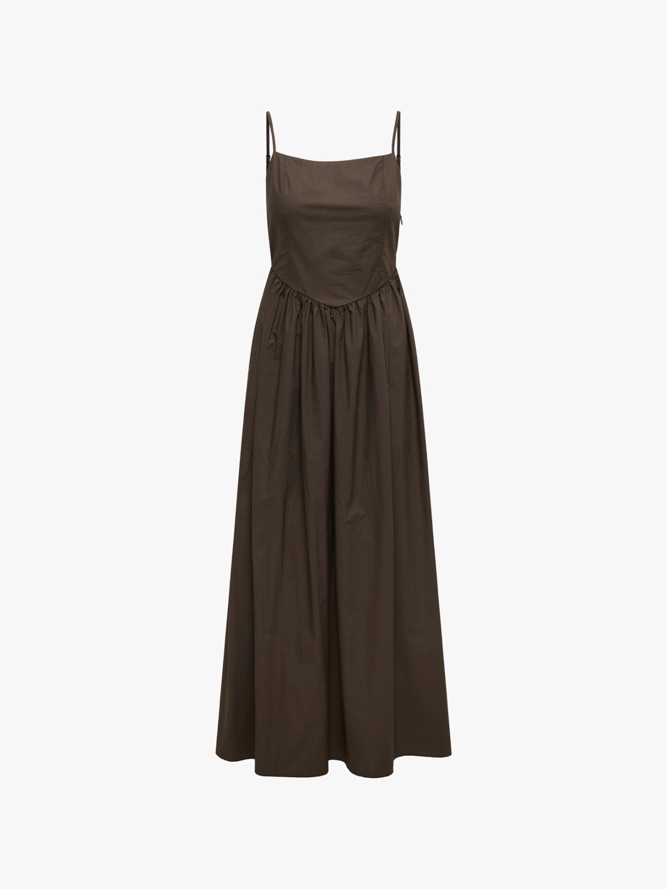 Vestido Comprido com Decote em U