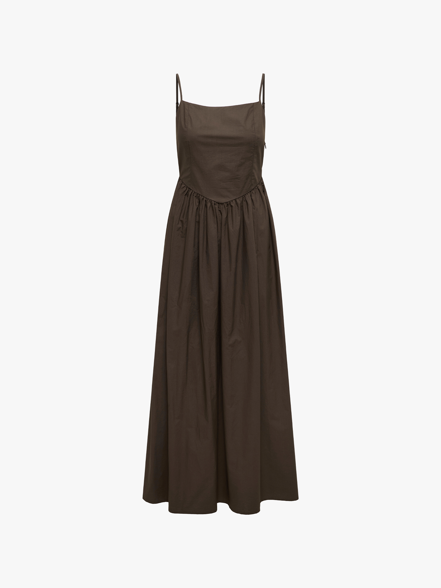 Vestido Comprido com Decote em U