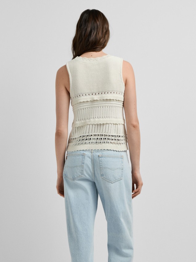 Top de Malha Crochet