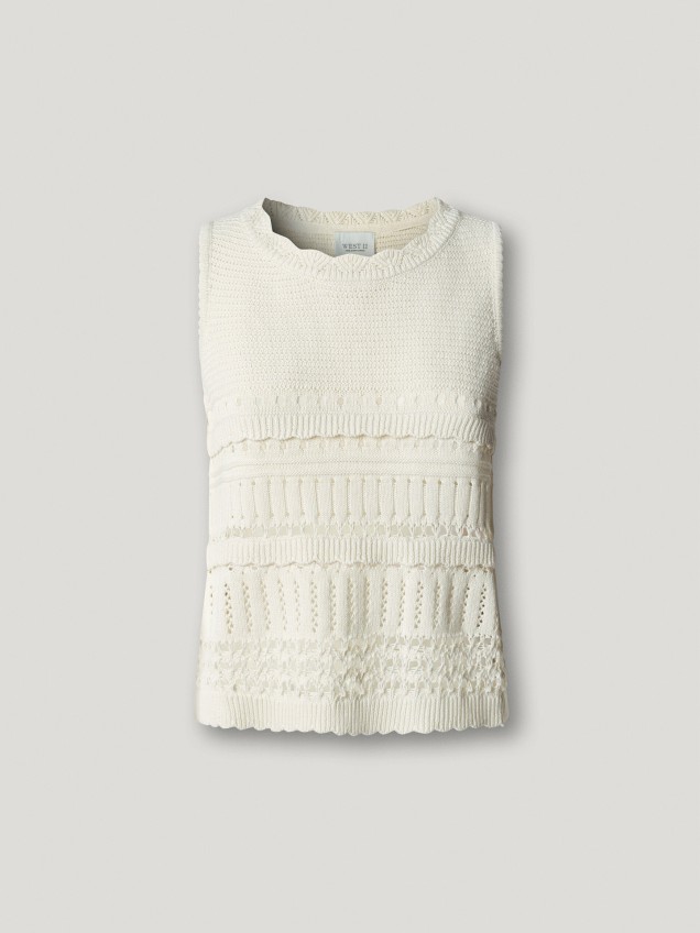 Top de Malha Crochet