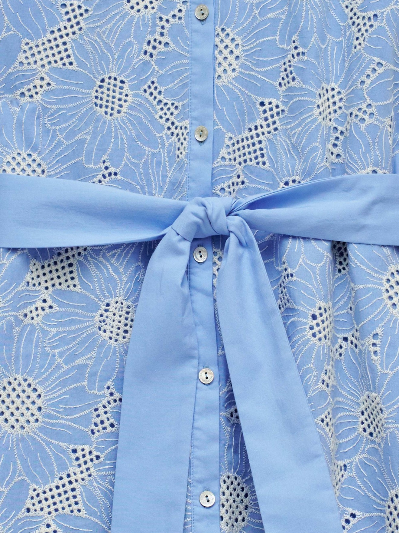 Vestido Curto com Bordado Ingl�s