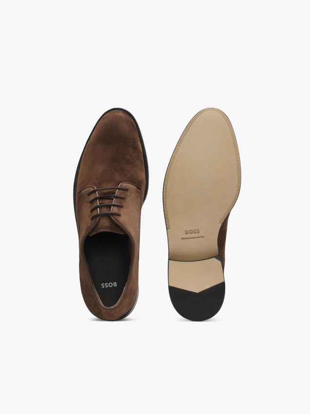Sapatos Derby em Camurça