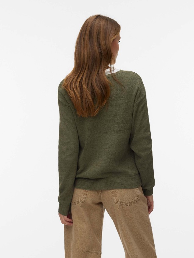 Camisola de Malha com Decote em V